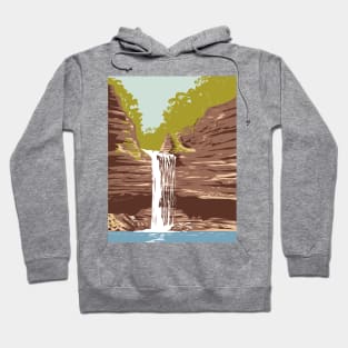 Petit Jean State Park with Cedar Falls in Conway County Adjacent to the Arkansas River in Arkansas WPA Poster Art Hoodie